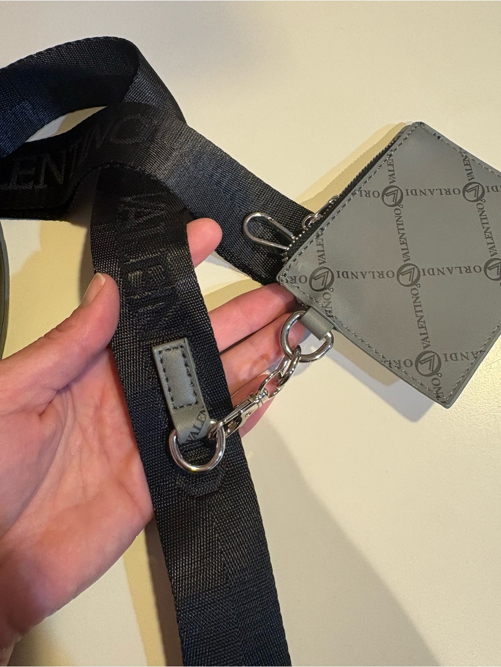 Valentino Orlandi Black Crossbody with Logo Tag - Picture 10 of 10